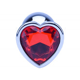 Precious Metals Heart Shaped Butt Plug Silver